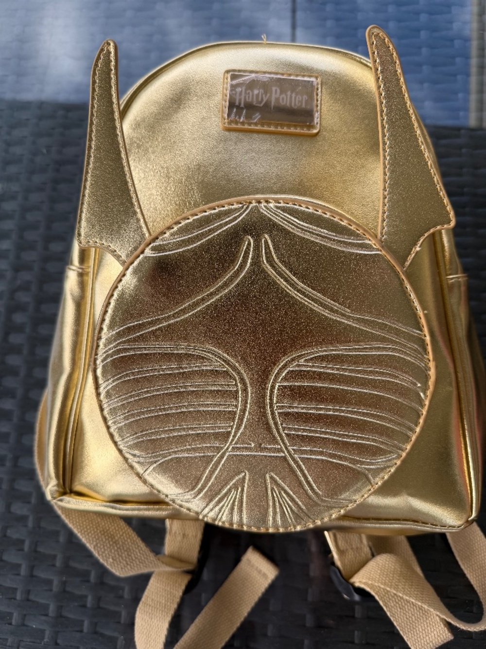 MINISO x Harry Potter (Official Collaboration) Shiny Metallic Gold Mini BackPack